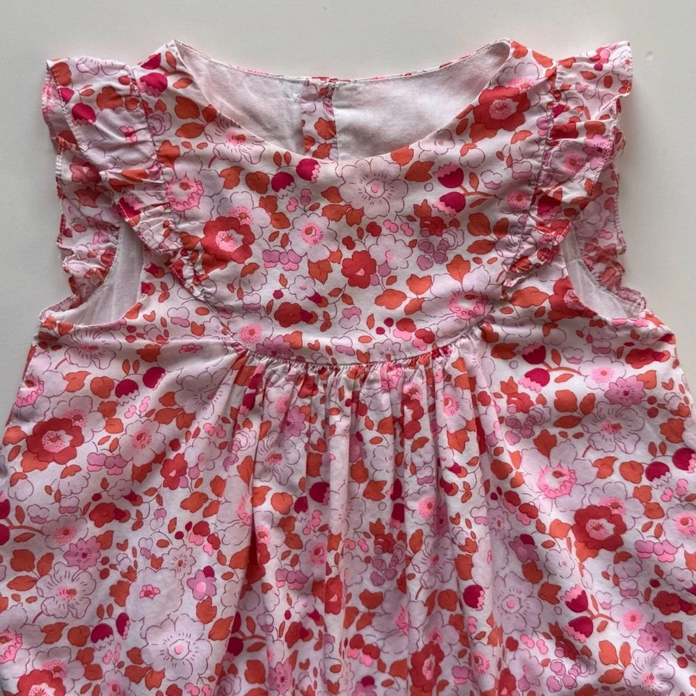 Jacadi Baby Girl Romper in Floral Liberty Fabric - Size 12M - Picture 2 of 14